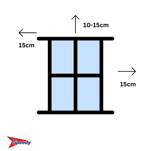 Measurement for curtain pole