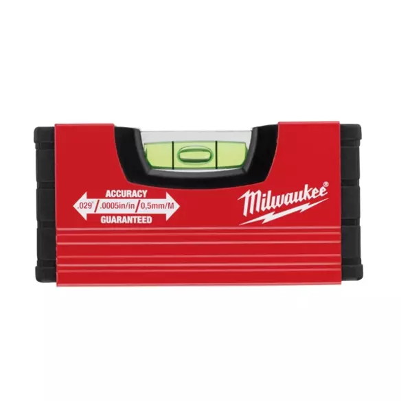 Milwaukee spirit level on a white background