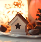 winter decorations in cosy home